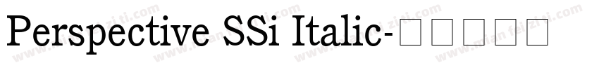 Perspective SSi Italic字体转换